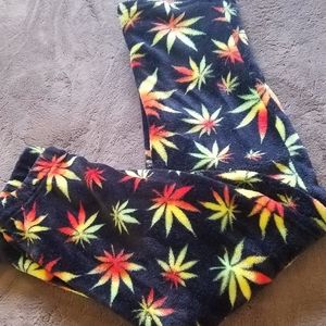 Rainbow Hemp Leaf Pajama Bottoms